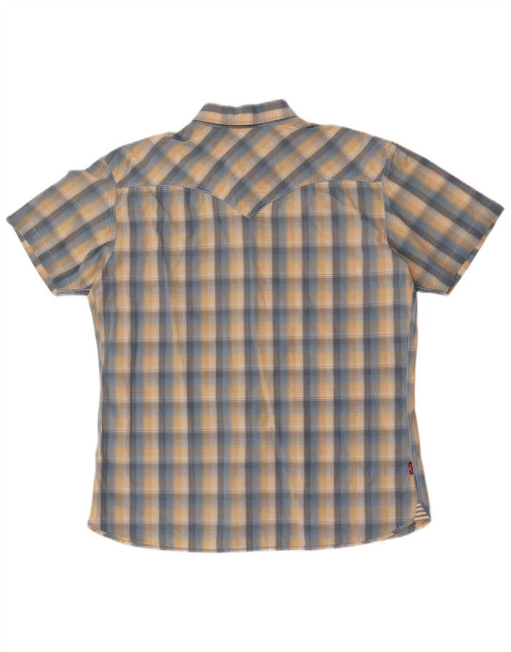 Cămașă cu mânecă scurtă pentru bărbați Levi's, cu carouri mari, albastre