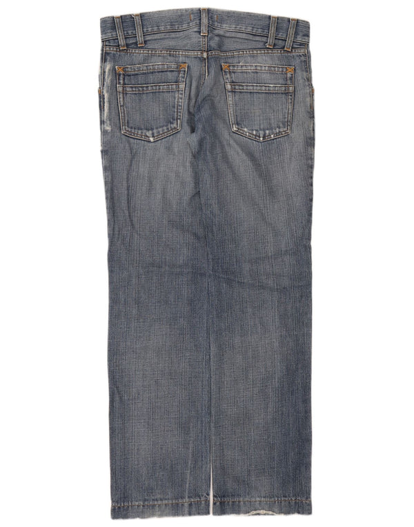 Dolce & Gabbana Blugi Distressed Dript pentru bărbați IT 48 Medium L32 L33 Albastru