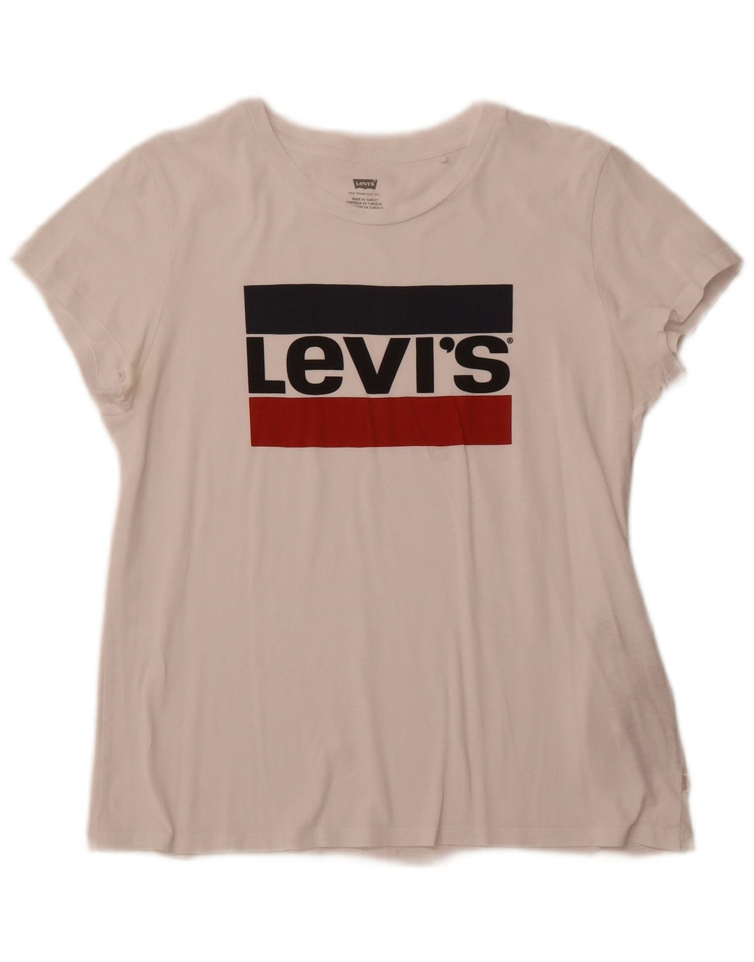 Tricou grafic pentru femei LEVI'S Top UK 12 Bumbac alb mediu