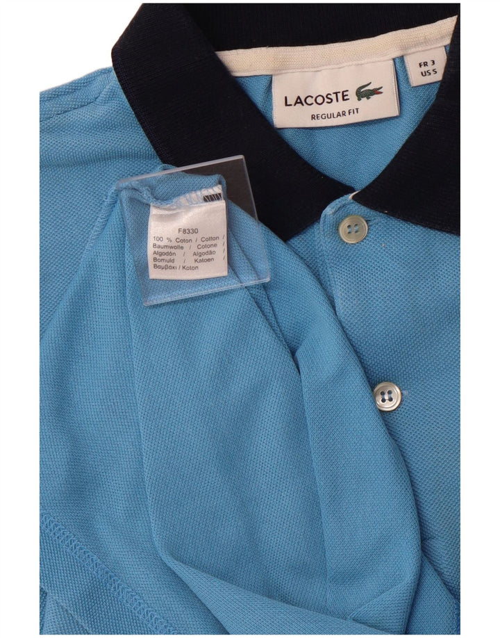Tricou polo LACOSTE pentru bărbați, cu formă regulată, mărimea 3, bumbac albastru mic