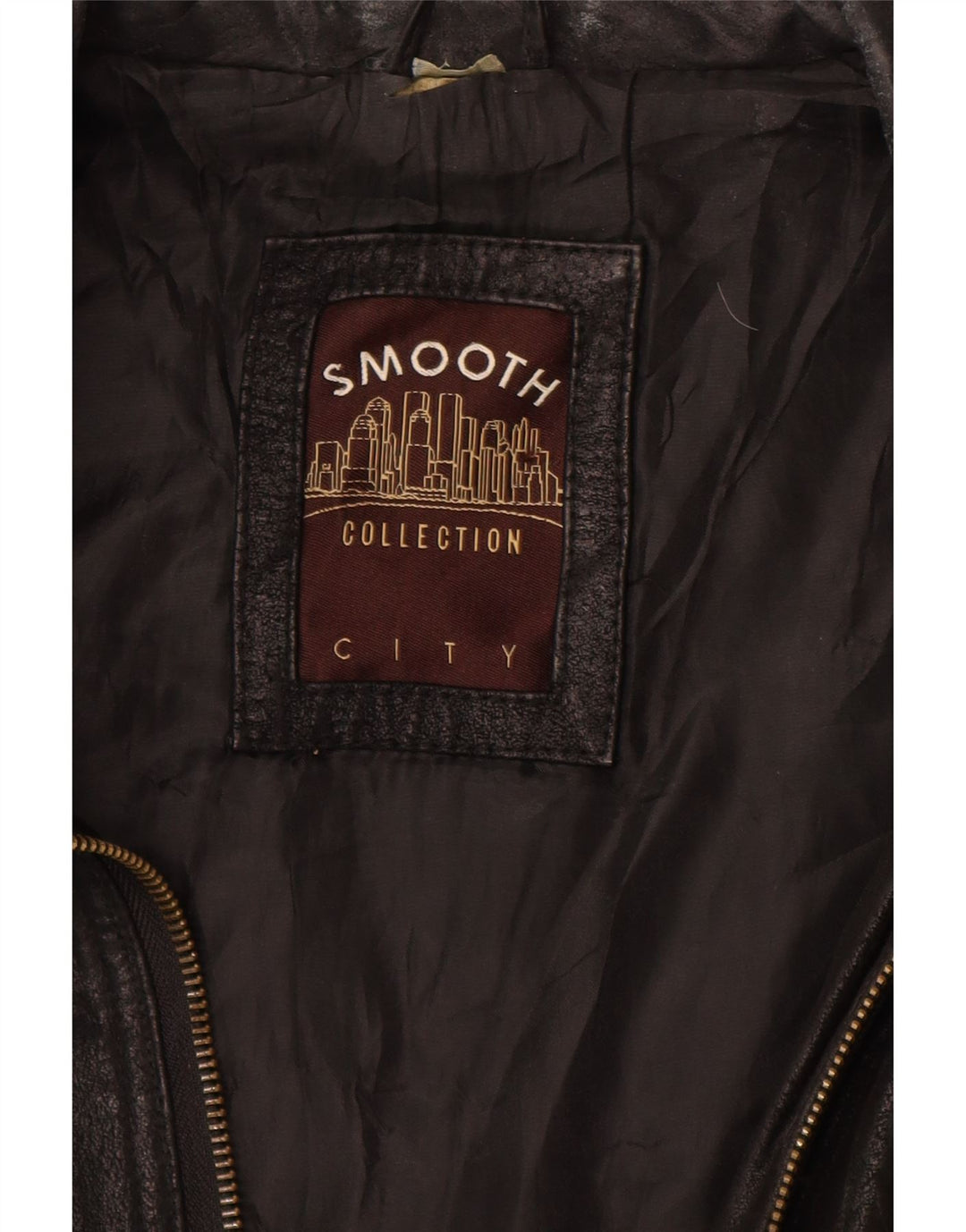 Jachetă de piele pentru bărbați VINTAGE UK 40, mare, neagră, color block