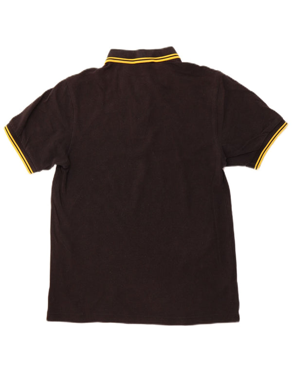 FRED PERRY Cămașă Polo Slim Fit pentru bărbați, bumbac mediu negru