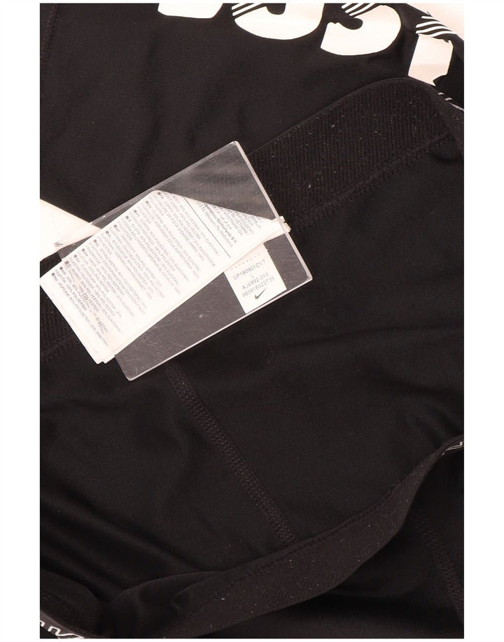 Leggings grafic Nike pentru femei UK 14, mare, negru, poliester