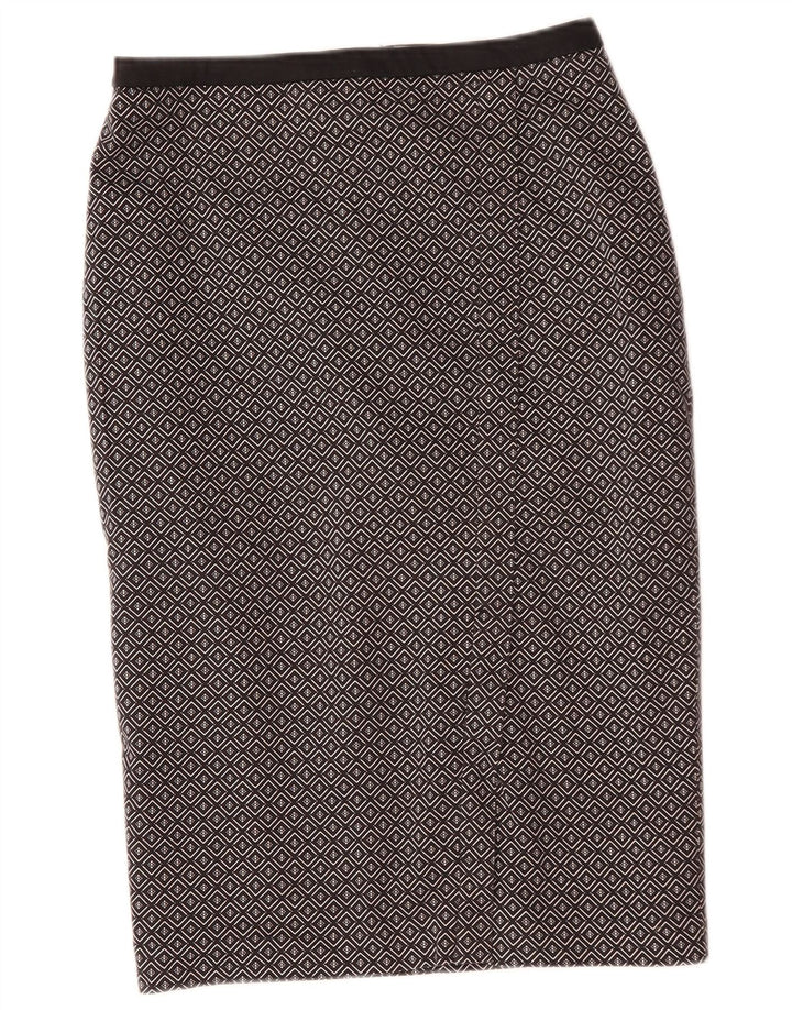 Fusta Midi Oasis pentru femei UK 10 Small W29 Black Geometric