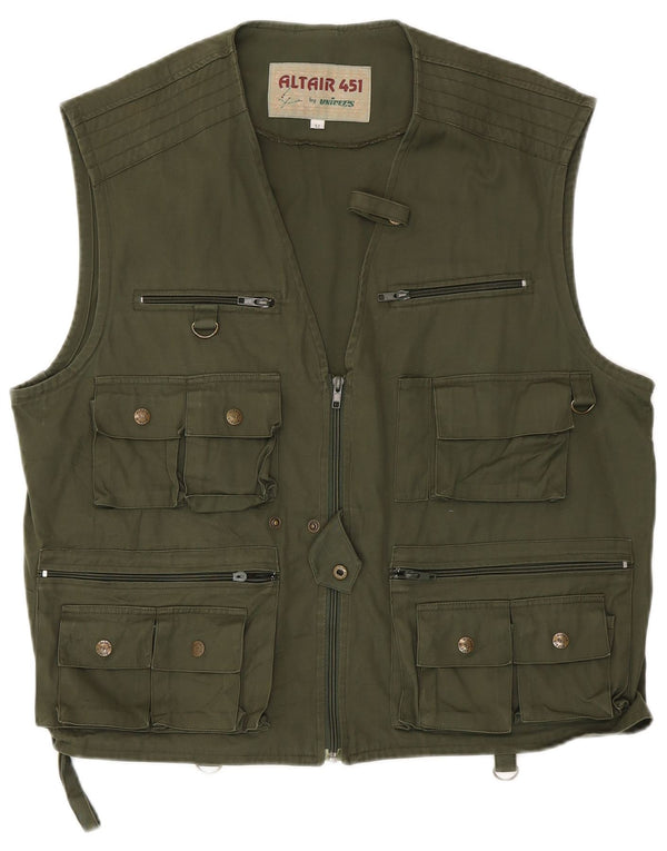 Gilet vintage pentru bărbați, IT 52 XL, bumbac verde