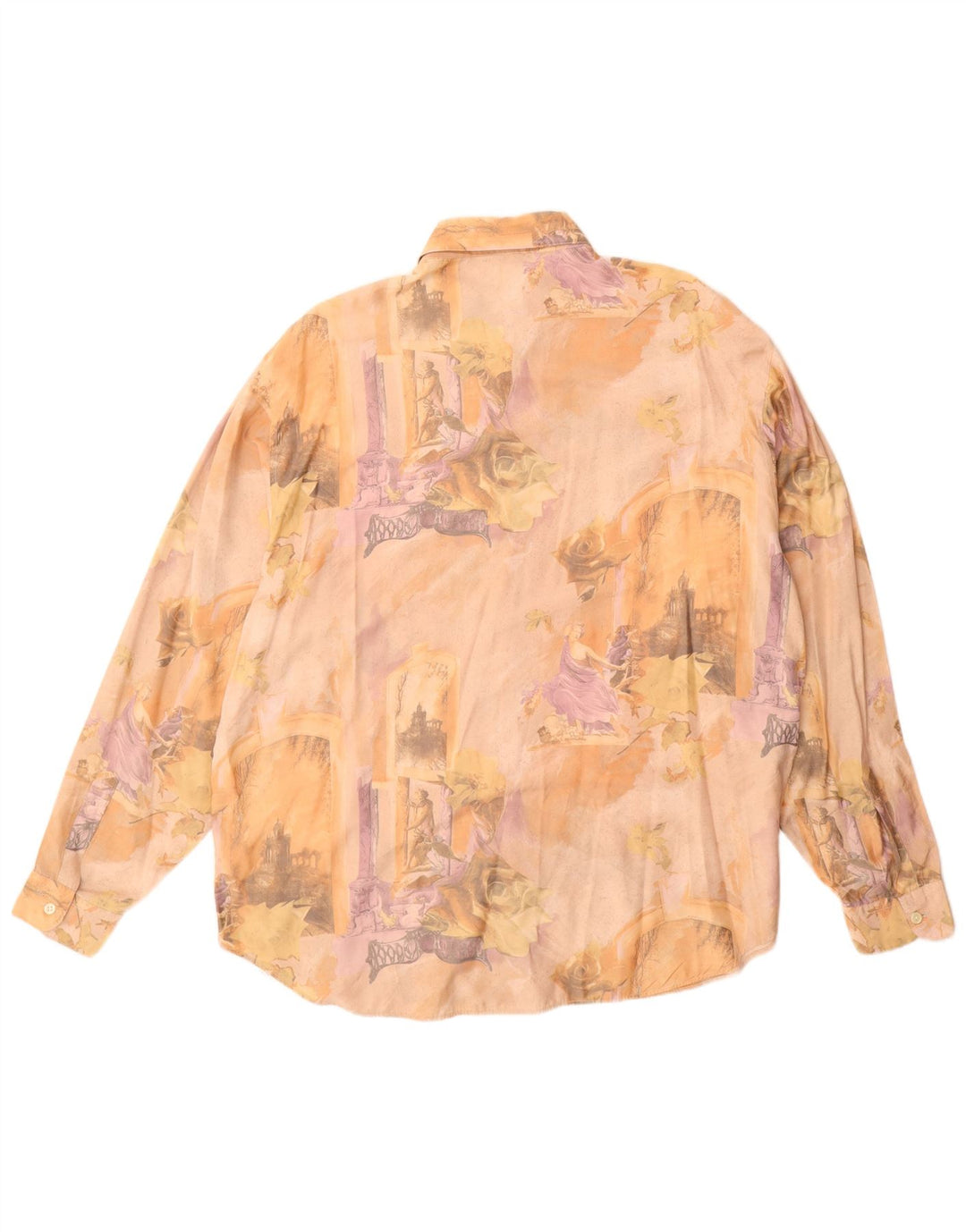 Cămașă grafică pentru bărbați Criver, mare, bej, viscoză