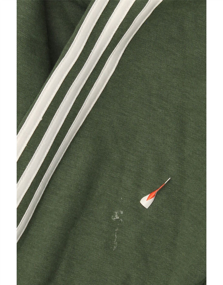 Pulover Adidas pentru bărbați, bumbac verde mediu