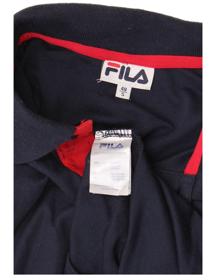Tricou polo pentru bărbați FILA IT 48 Bumbac bleumarin mic