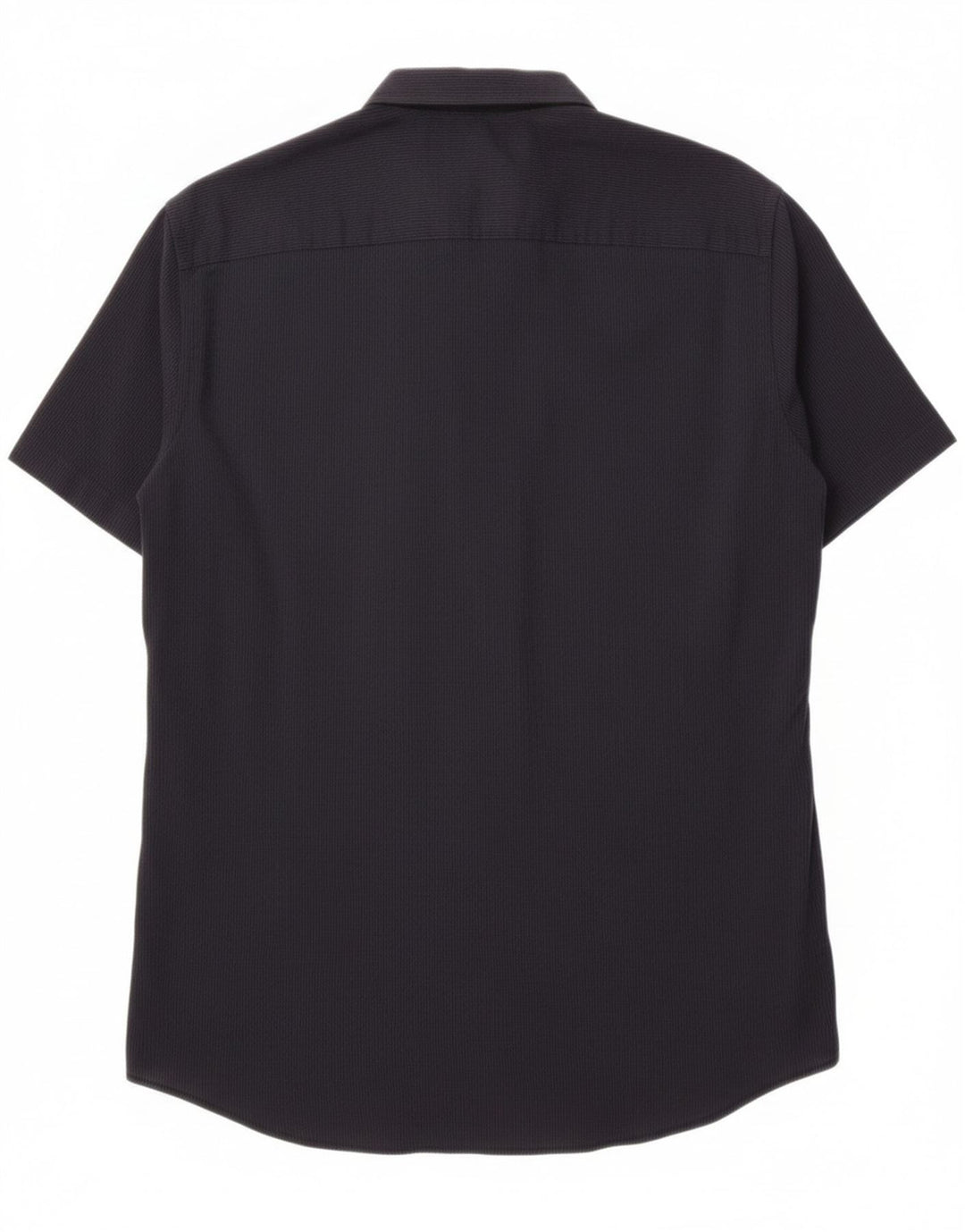 ARMANI EXCHANGE Mens Short Sleeve Shirt Medium Navy Blue Pinstripe Cotton