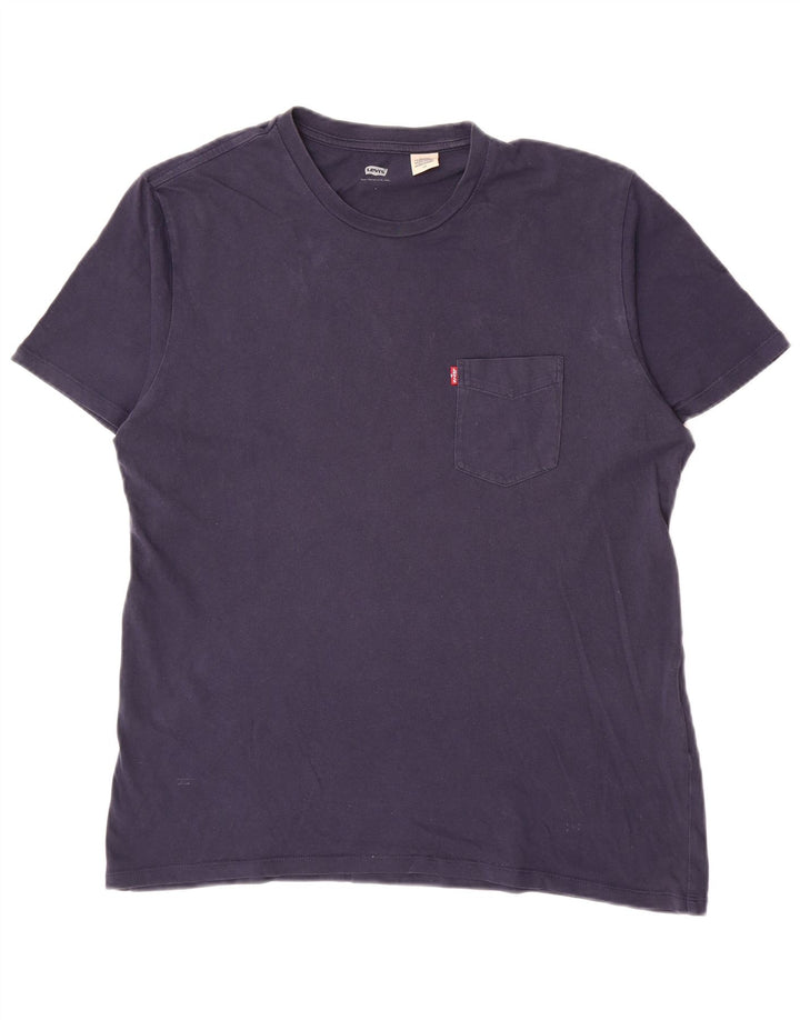 Tricou pentru bărbați Levi's Top mare din bumbac bleumarin