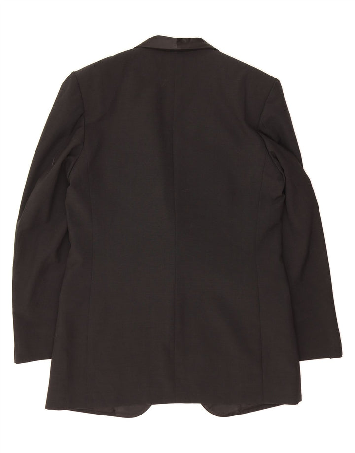 VINTAGE Mens 1 Button Blazer Jacket UK 38 Medium Black Vintage Vintage and Second-Hand Vintage from Messina Hembry 