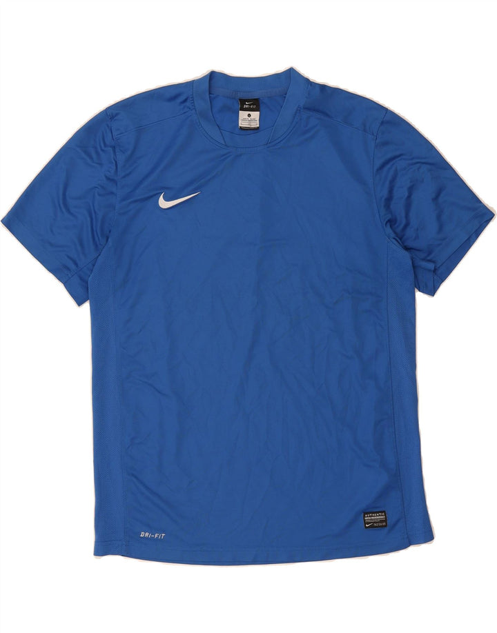 NIKE Mens Dri Fit T-Shirt Top Large Blue Polyester Vintage Nike and Second-Hand Nike from Messina Hembry 
