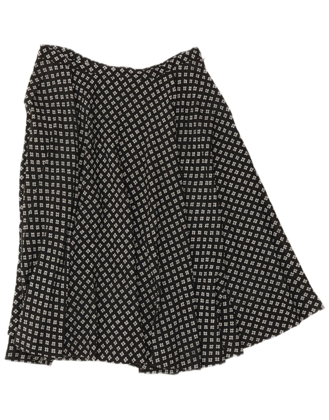 Fusta A-Line pentru femei Vintage W28 Medium Negru Geometric