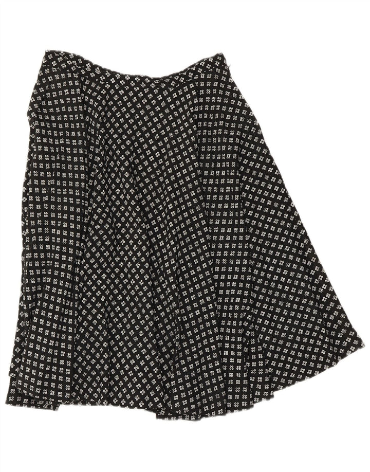 Fusta A-Line pentru femei Vintage W28 Medium Negru Geometric