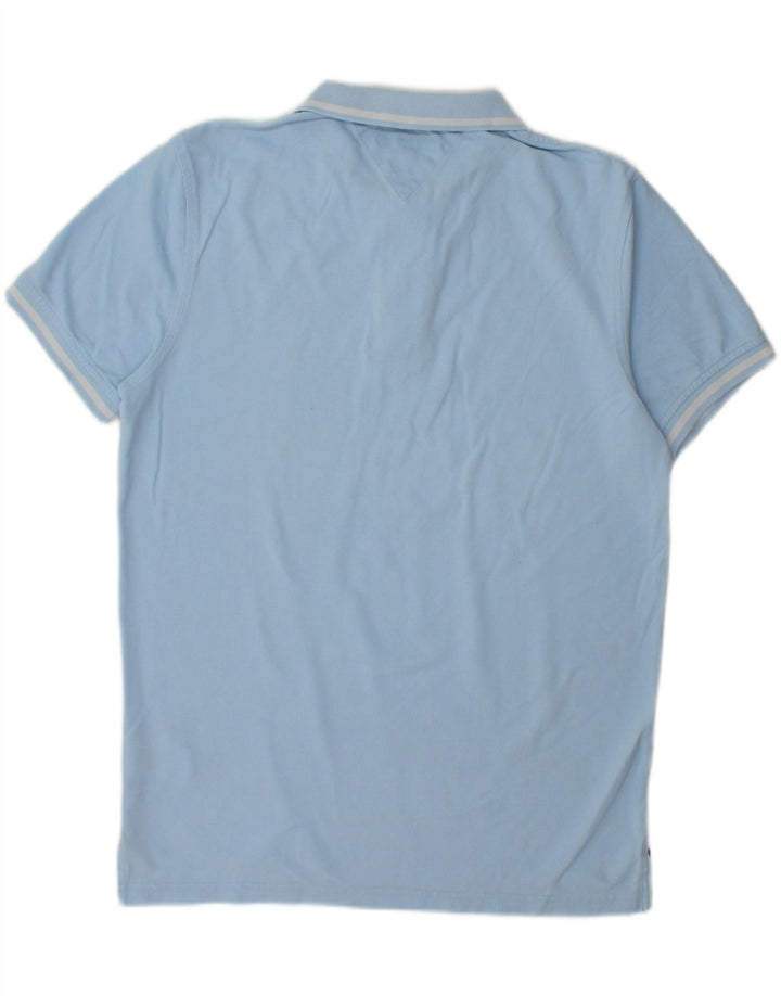 TOMMY HILFIGER Mens Polo Shirt Large Blue Cotton Vintage Tommy Hilfiger and Second-Hand Tommy Hilfiger from Messina Hembry 