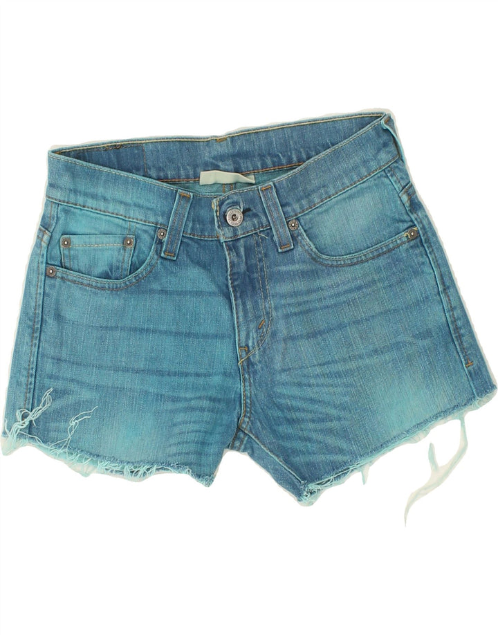 LEVI'S Womens 511 Denim Shorts W28 Medium Blue Cotton Vintage Levi's and Second-Hand Levi's from Messina Hembry 