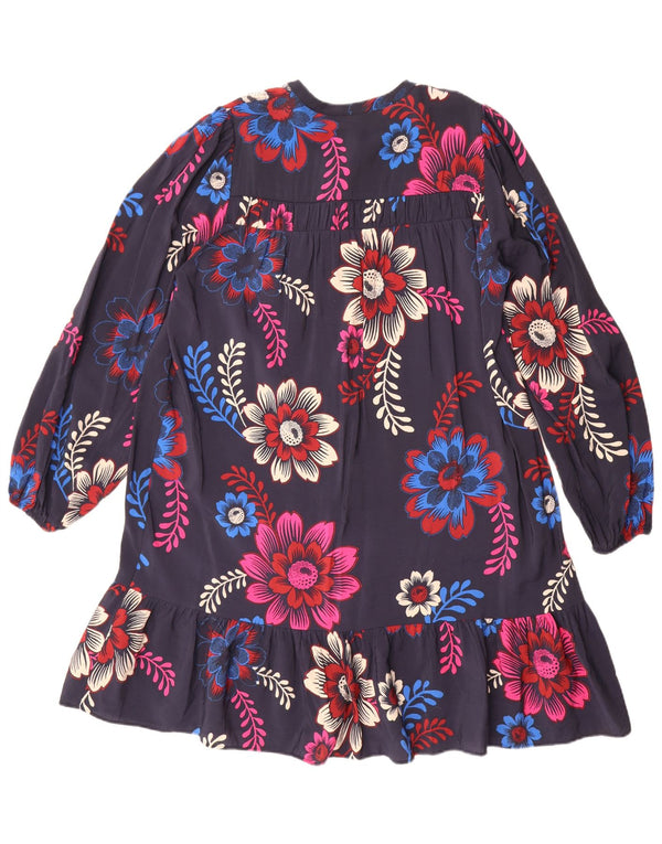 Următorul Rochie supradimensionată cu mâneci lungi pentru femei UK 14, mare, bleumarin, florală