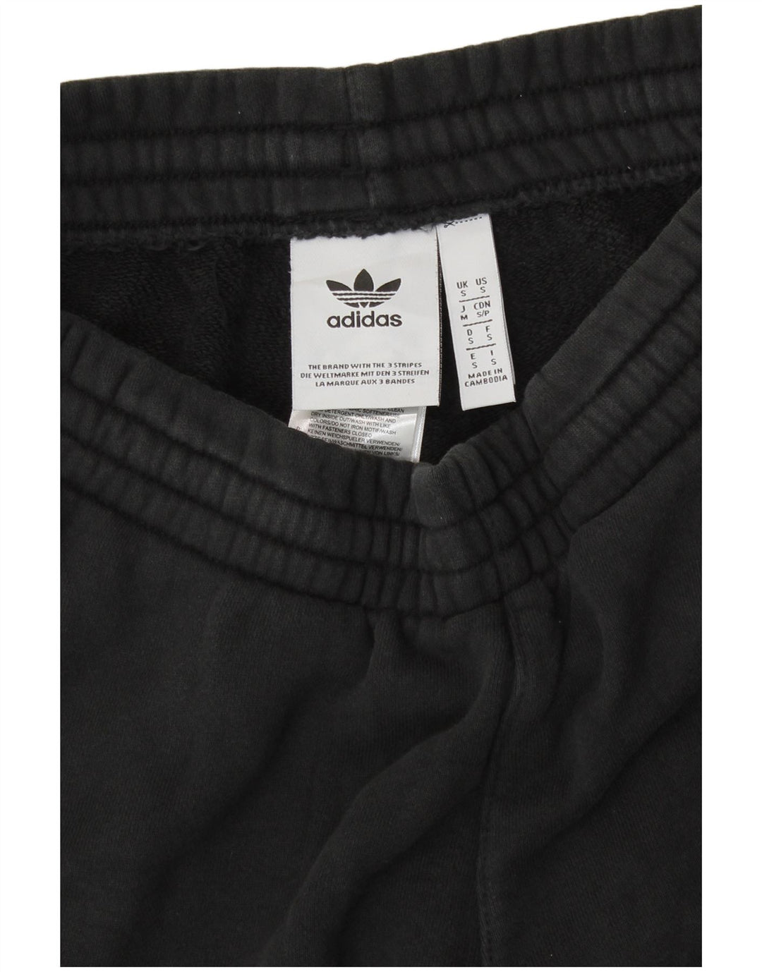 Pantaloni de trening grafic ADIDAS pentru femei Joggeri UK 8 Bumbac negru mic