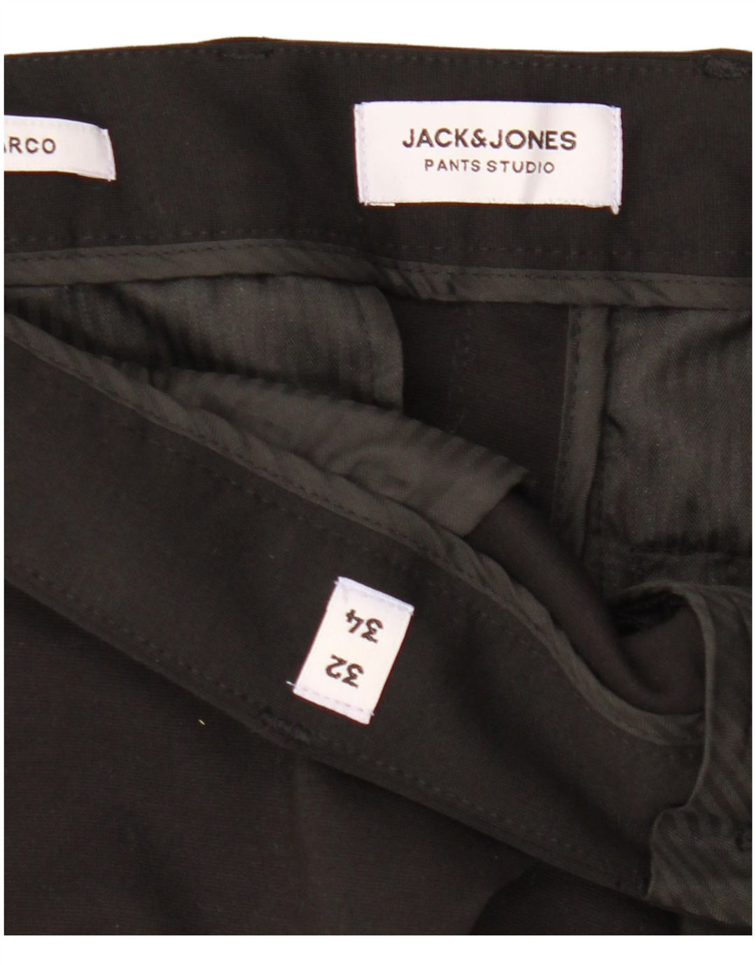 Pantaloni Jack & Jones Marco Slim Chino pentru bărbați L32 L34 Poliester negru
