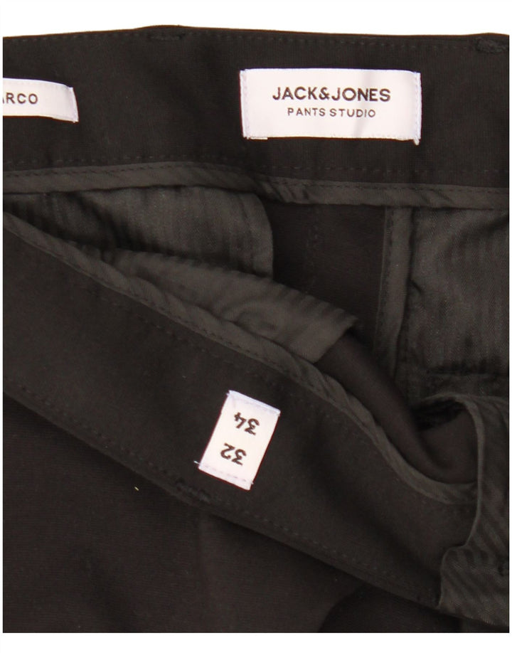 Pantaloni Jack & Jones Marco Slim Chino pentru bărbați L32 L34 Poliester negru