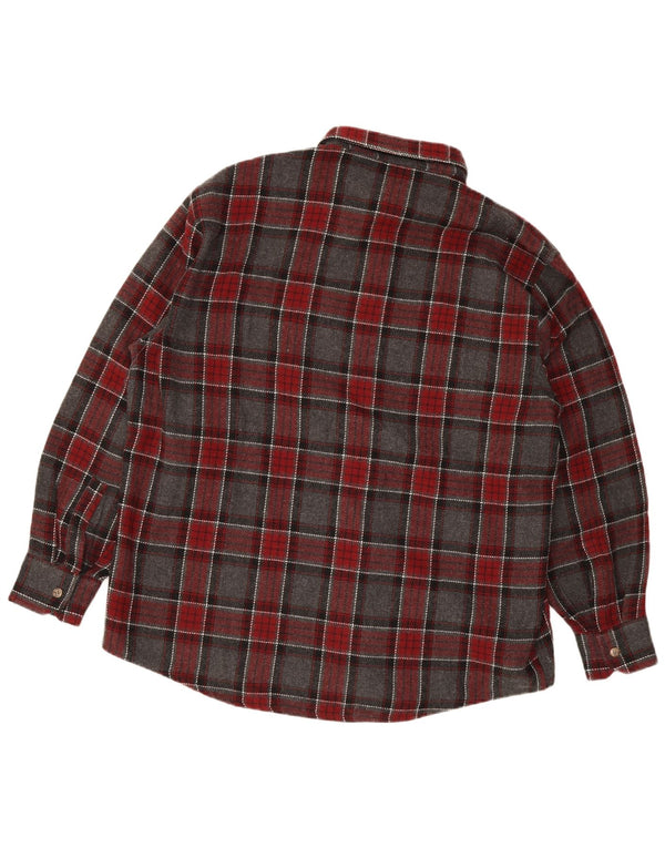 European Project Mens Flannel Shirt 2XL Grey Check Acrylic
