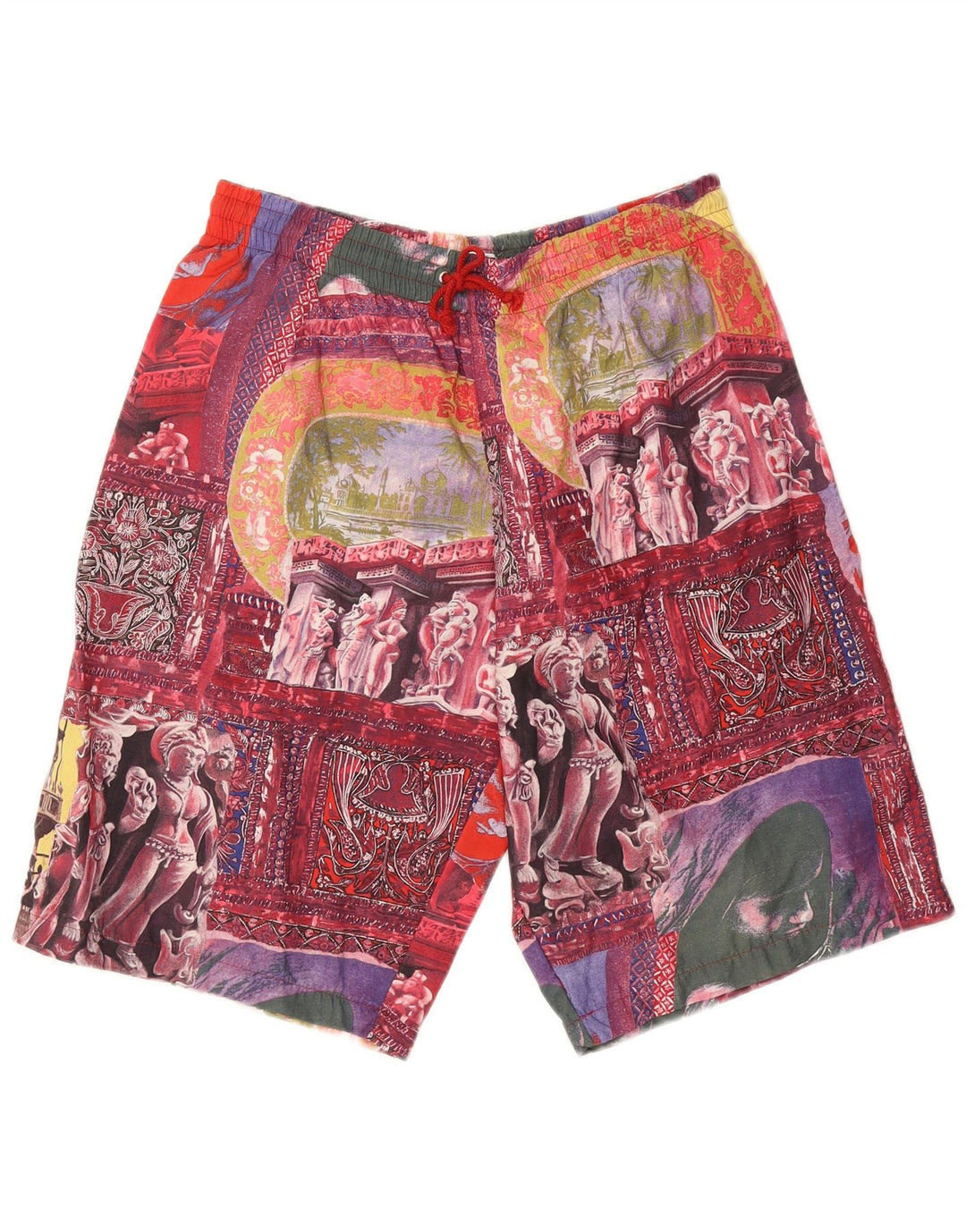 Pantaloni scurți de înot grafic pentru bărbați Ariella, bumbac patchwork multicolor mediu