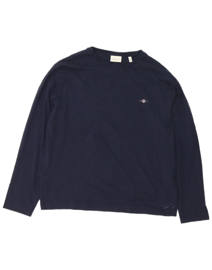 Top pentru bărbați Gant cu mânecă lungă, XL, bleumarin, bumbac
