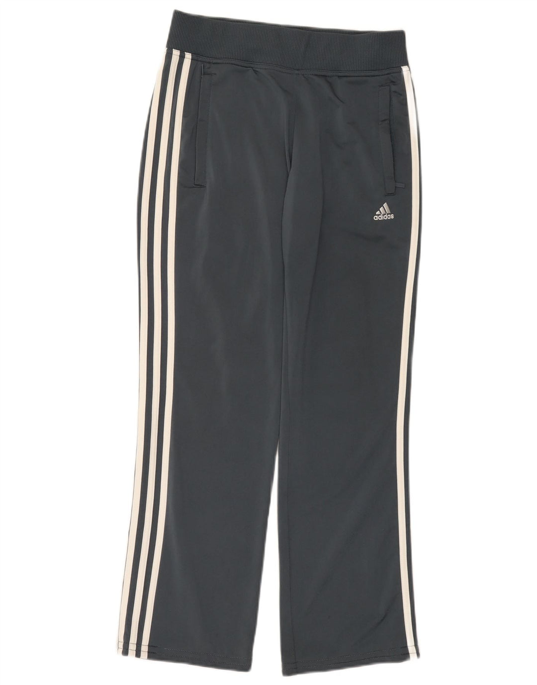 Pantaloni de trening Adidas pentru femei UK 10 Small Gri Poliester
