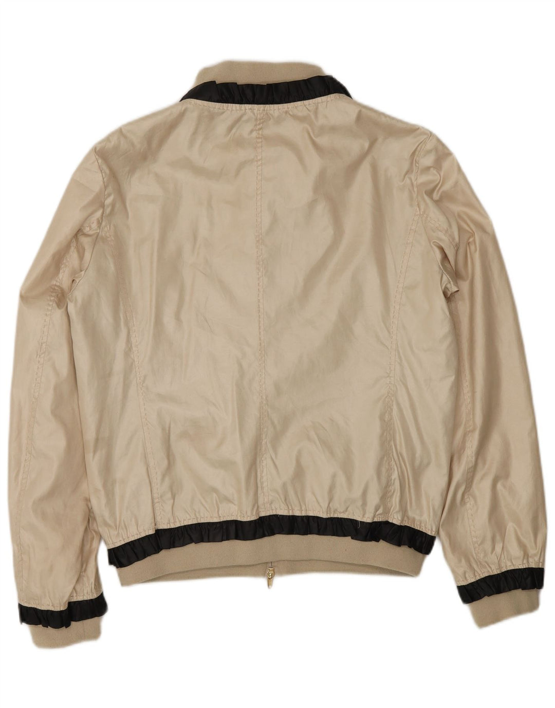 Moschino Bomber Jacket pentru femei UK 14 Large Gold Colorblock Poliester