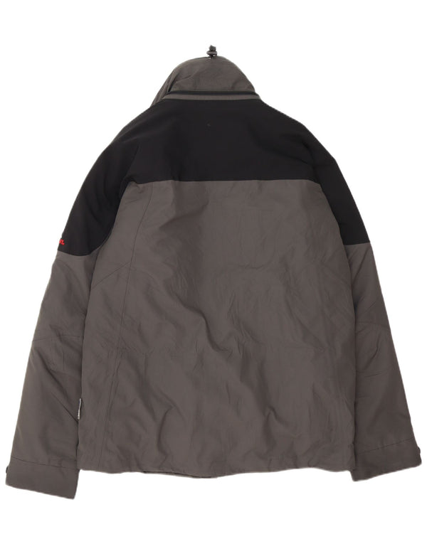 Jachetă de vânt cu glugă pentru bărbați MC Kinley UK 38 Medium Gri Colorblock