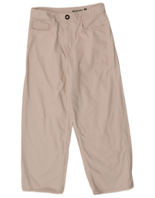 Blugi tăiați pentru bărbați Volcom W30 L25 bumbac alb