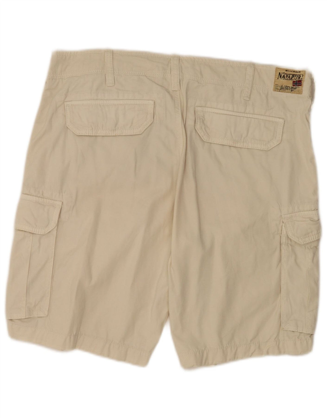 Pantaloni scurți cargo Napapijri pentru bărbați W33, bumbac mediu bej