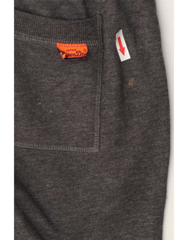 Pantaloni scurti de sport grafic Superdry pentru bărbați, bumbac, gri mici