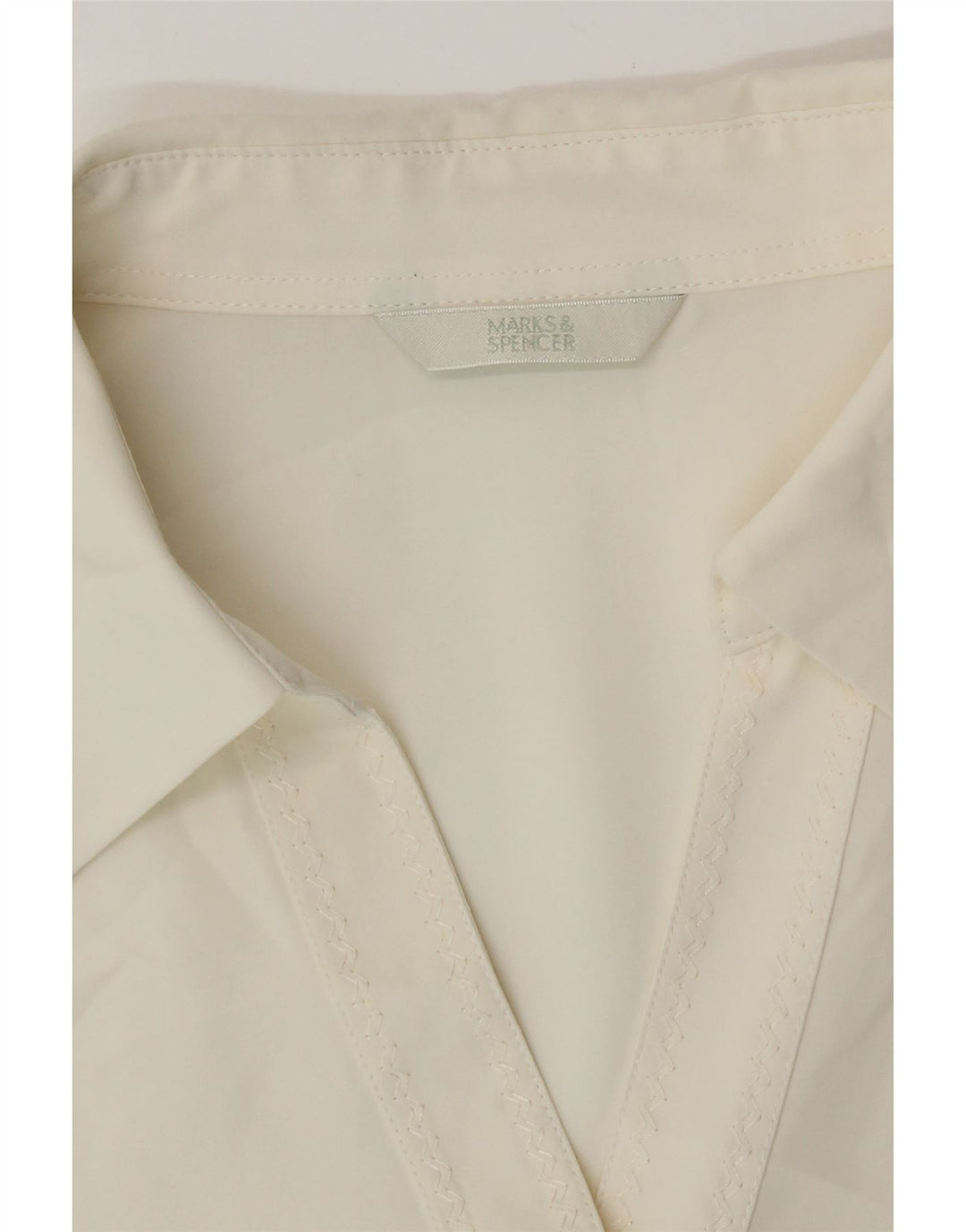Cămașă cu mânecă scurtă pentru femei Marks & Spencer UK 18 XL alb