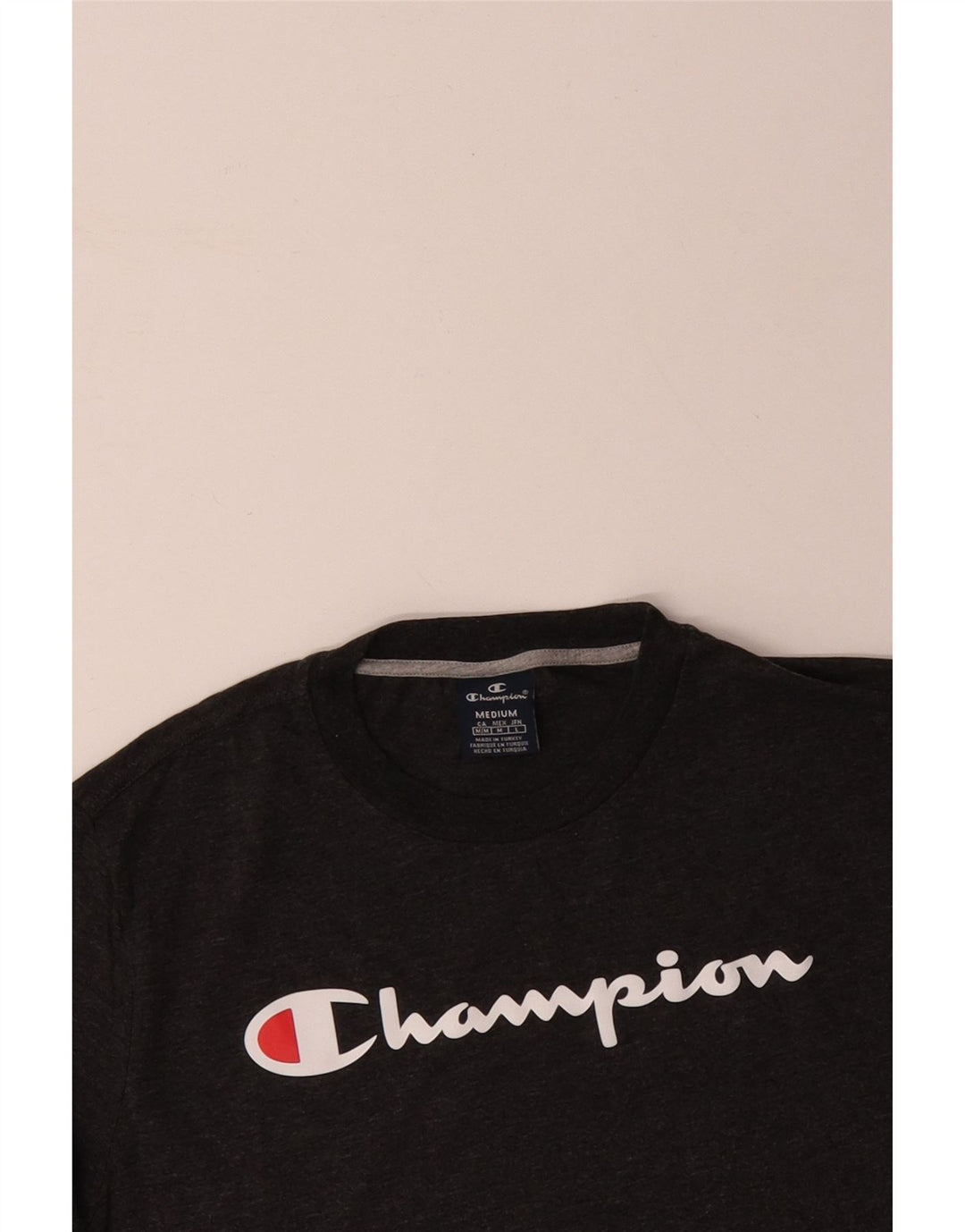 Tricou grafic pentru bărbați CHAMPION Top mediu negru cu pete