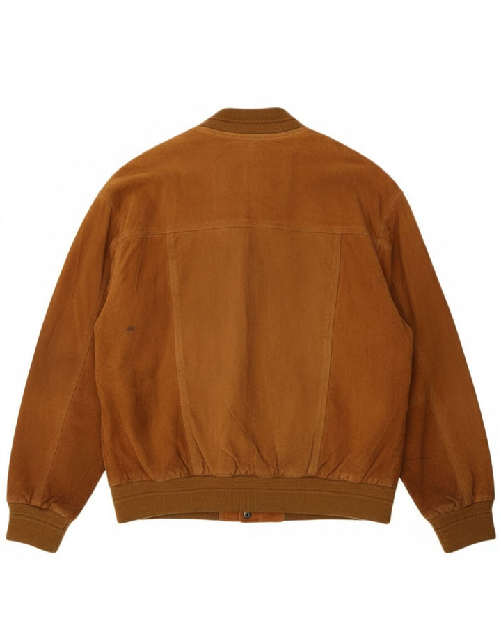 Bomber vintage pentru bărbați din piele intoarsa IT 52 XL din piele bej
