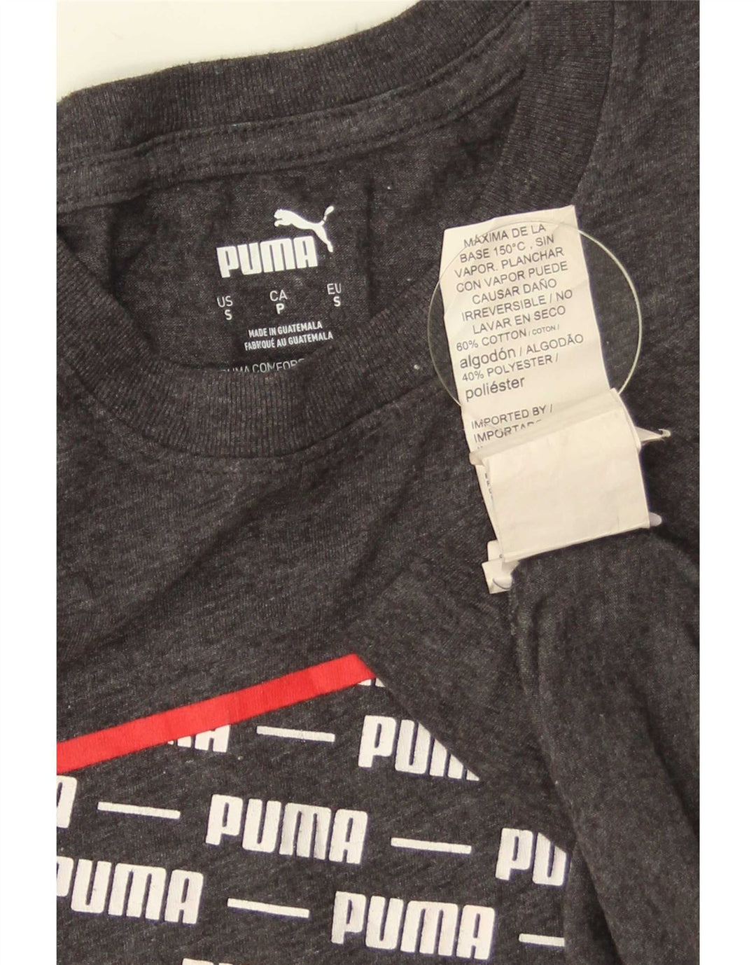 Tricou grafic Puma pentru bărbați Top mic, gri, bumbac