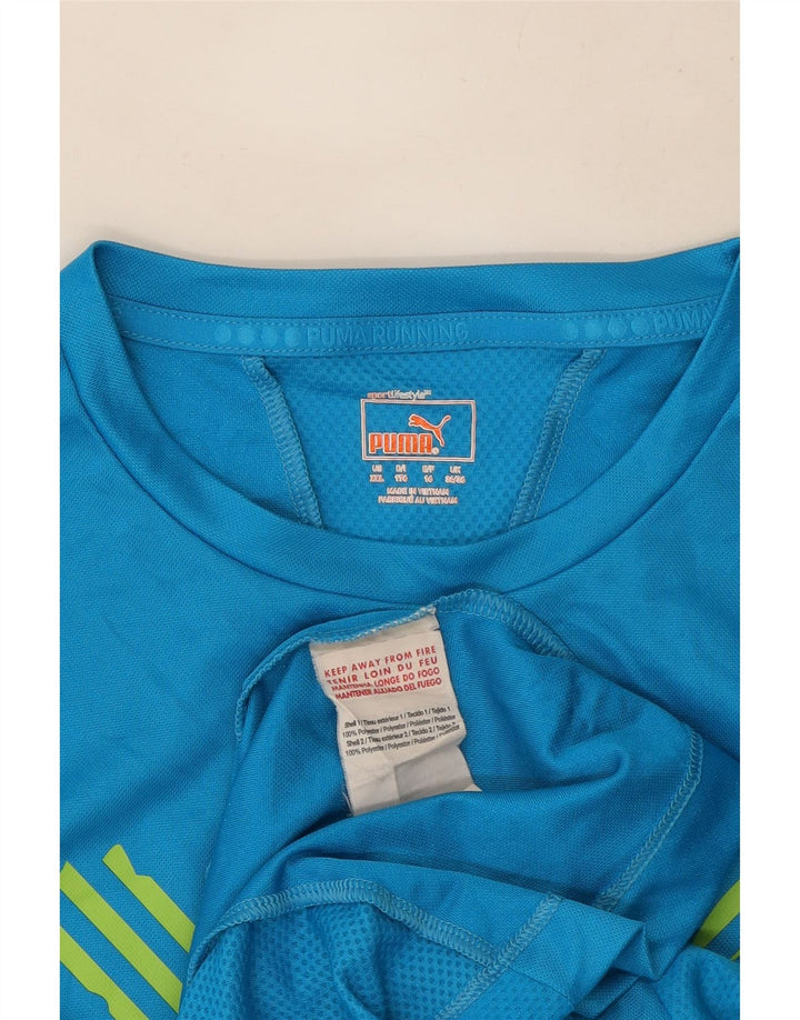 Tricou grafic Puma pentru băieți Top 15-16 ani poliester albastru