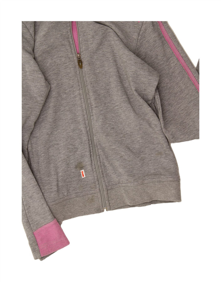 PUMA Womens Zip Hoodie Sweater UK 14 Medium Grey Vintage Puma and Second-Hand Puma from Messina Hembry 