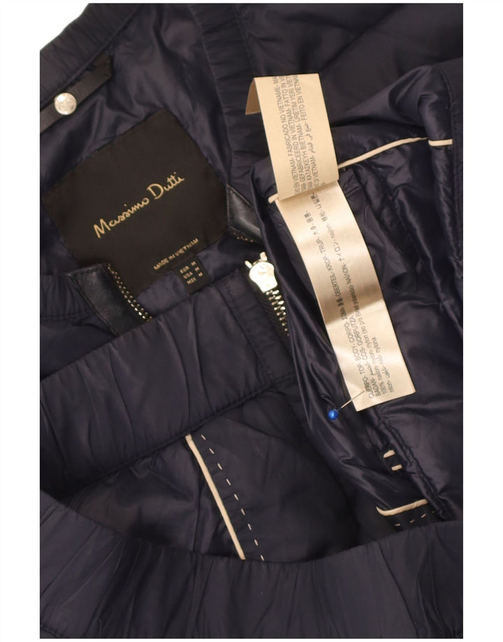 Jachetă căptușită pentru femei Massimo Dutti UK 14 Medium Navy Blue Marine
