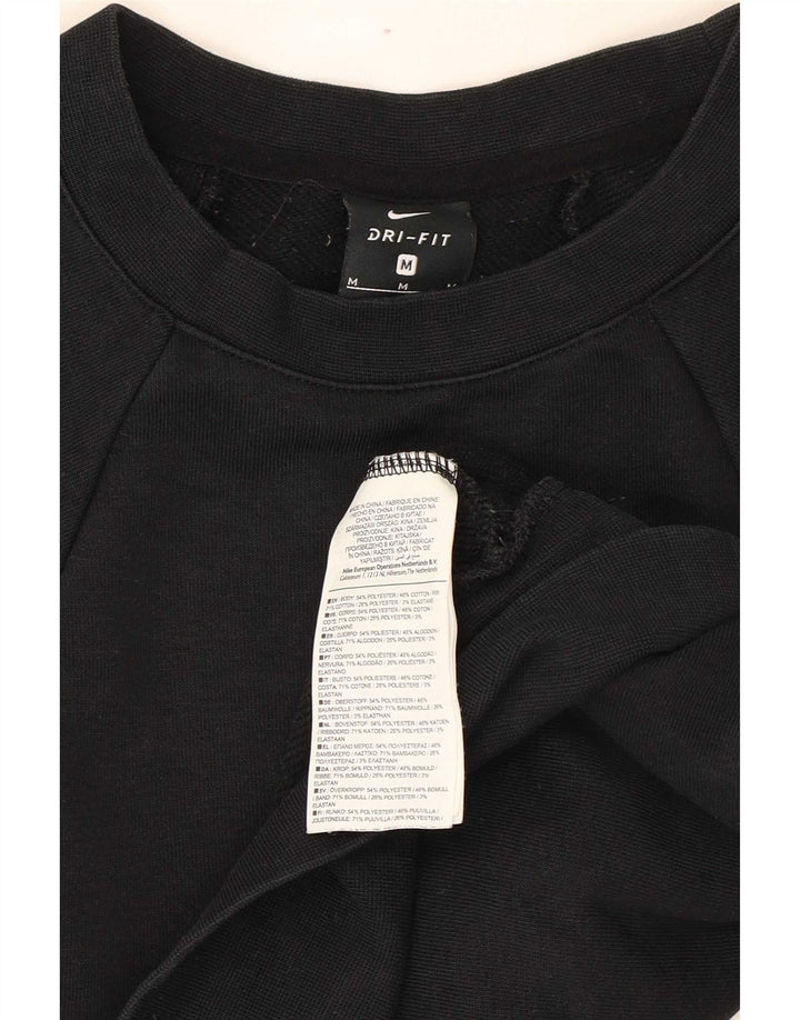 Pulover Nike Crop Graphic pentru femei UK 14 Poliester mediu negru