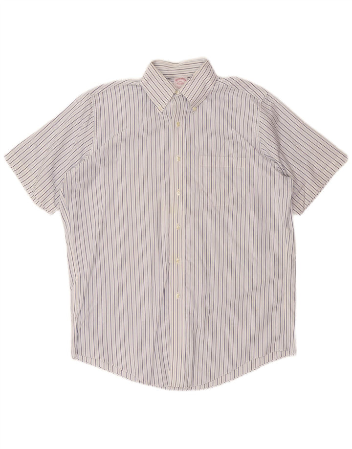 Cămașă pentru bărbați Brooks Brothers Mărimea 15 1/2 Mediu Bleumarin Pinstripe