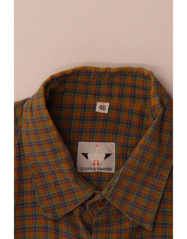 Cămașă de flanel pentru bărbați Goose & Gander IT 46, maro mare, carouri