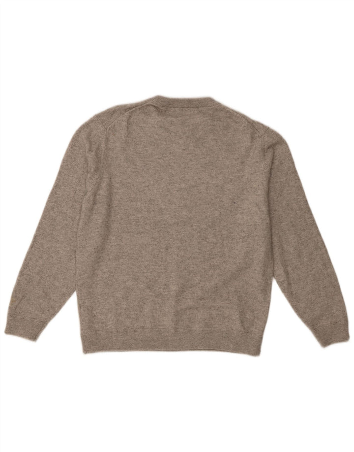 Pulover Massimo Dutti pentru bărbați, cu gât crew, 2XL, lână gri pete