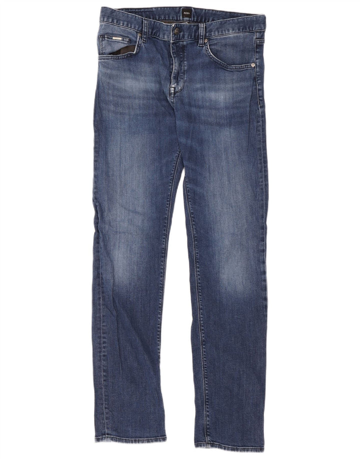Blugi slim pentru bărbați Hugo Boss W34 L32 albastru