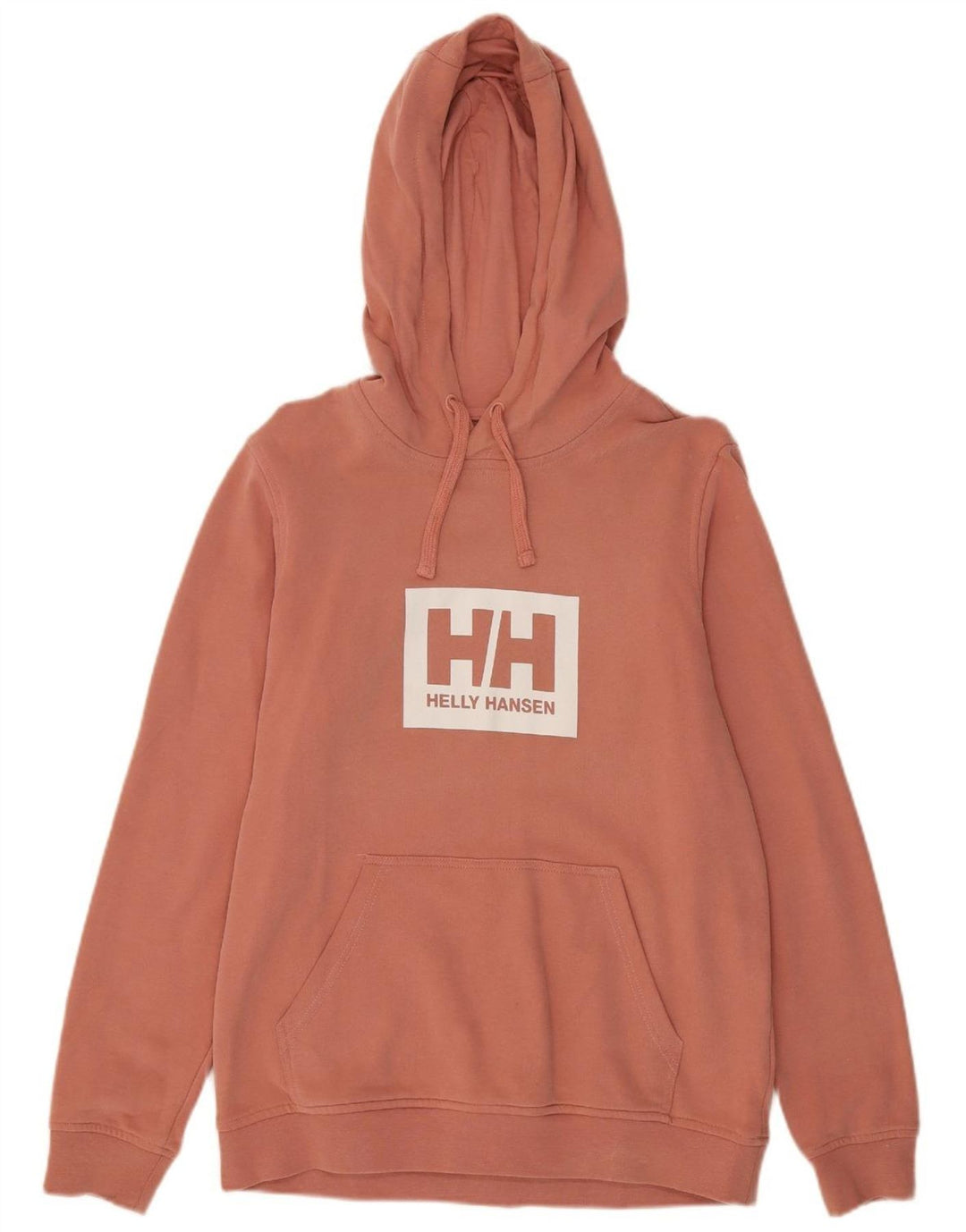 HELLY HANSEN Mens Graphic Hoodie Jumper Medium Pink Cotton