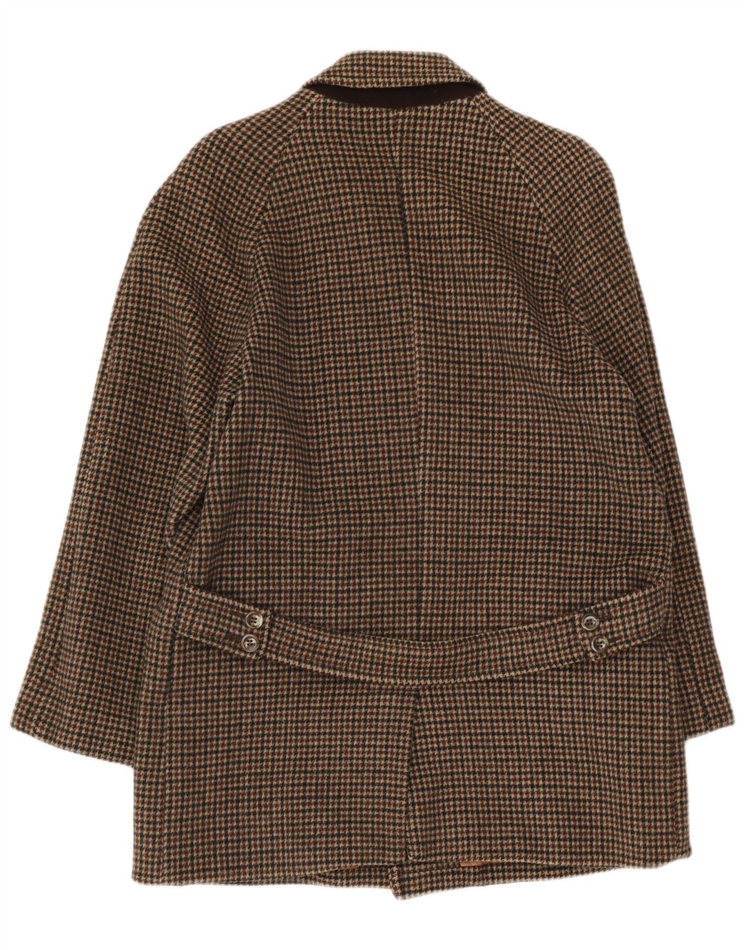 Pardesiu vintage pentru bărbați UK 36 mic maro Houndstooth