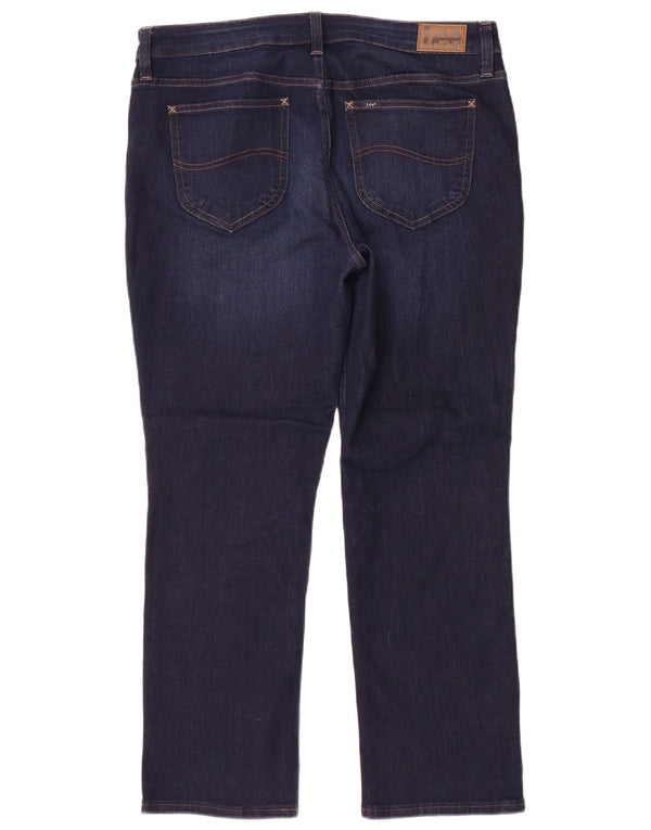 Blugi drepti Lee pentru femei cu talie medie cu talie medie US 14 XL W36 L29 bleumarin