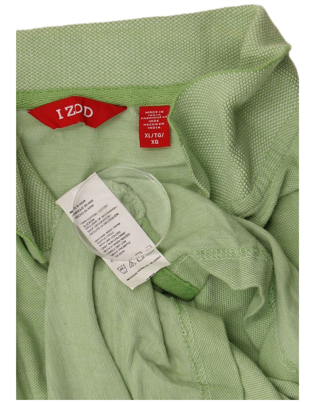 Tricou polo IZOD pentru bărbați, bumbac verde XL