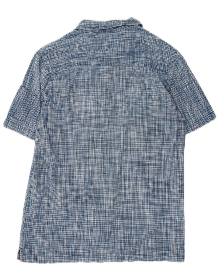 LEE Mens Short Sleeve Shirt Medium Blue Check Cotton